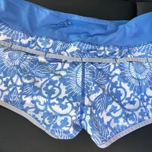 LULULEMON SPEED SHORTS BEACHY FLORAL SIZE 8 RARE